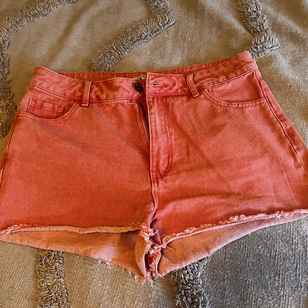 Sincerely Jules Pink Jean Shorts Frayed Hem